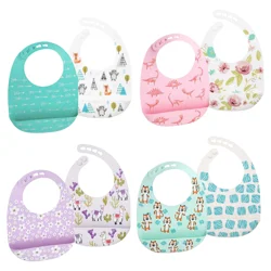 Nuby 6m+ Silicone Bibs 2 ea