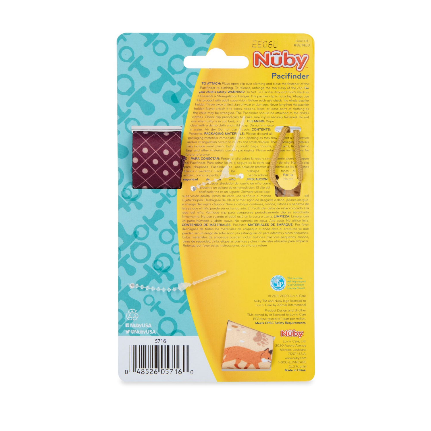 slide 2 of 7, Nuby Pacifinder Pacifier Clip 2 ea, 2 ct