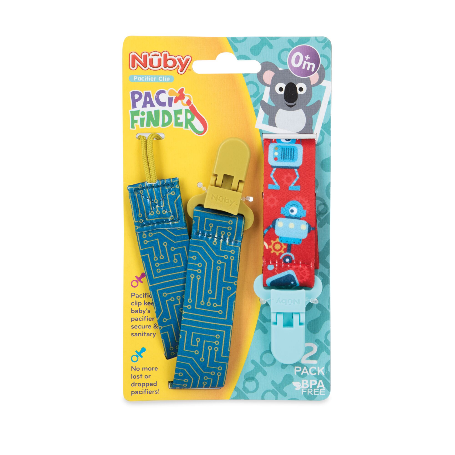 slide 7 of 7, Nuby Pacifinder Pacifier Clip 2 ea, 2 ct