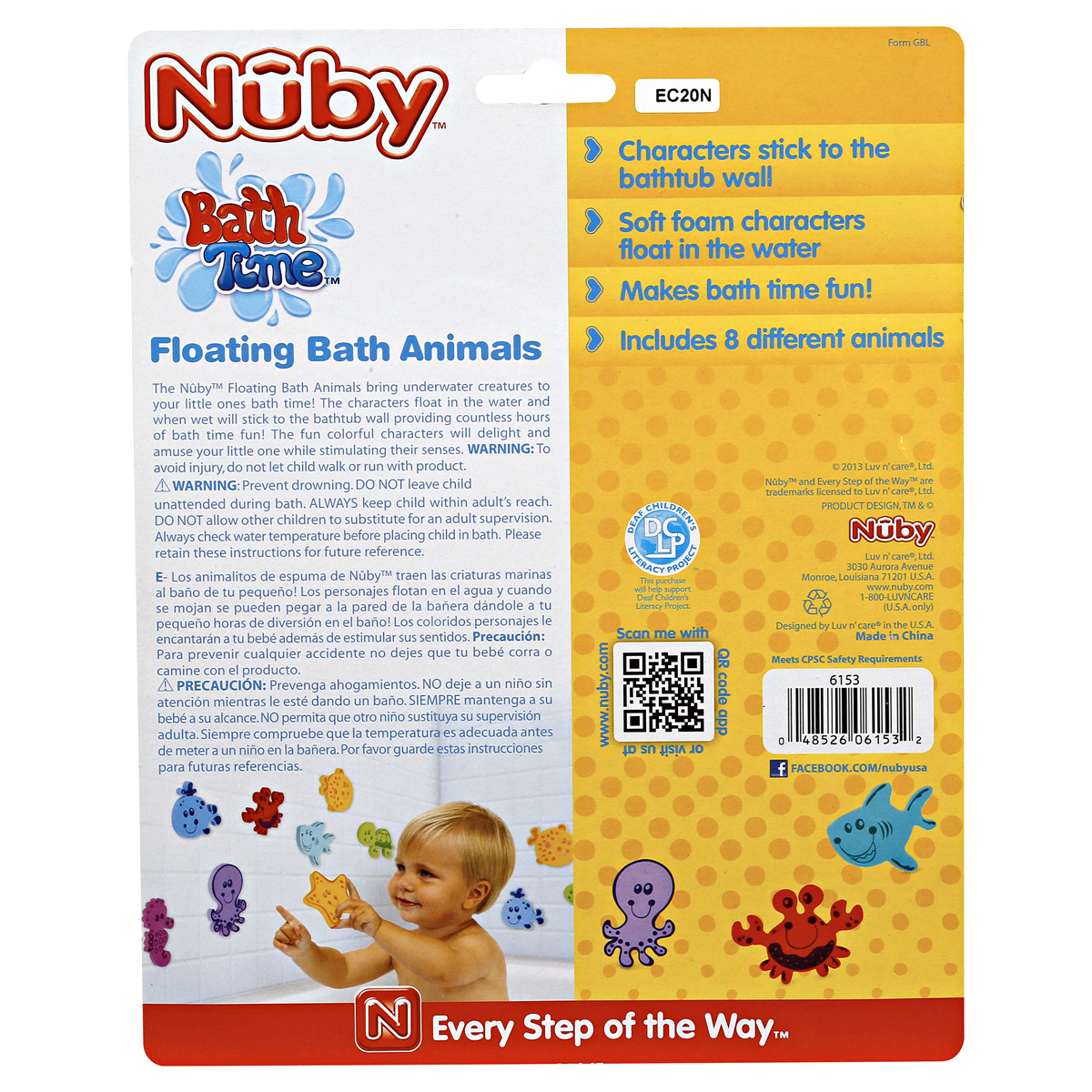 slide 2 of 2, Nuby Floating Bath Animals 1 ea, 1 ea