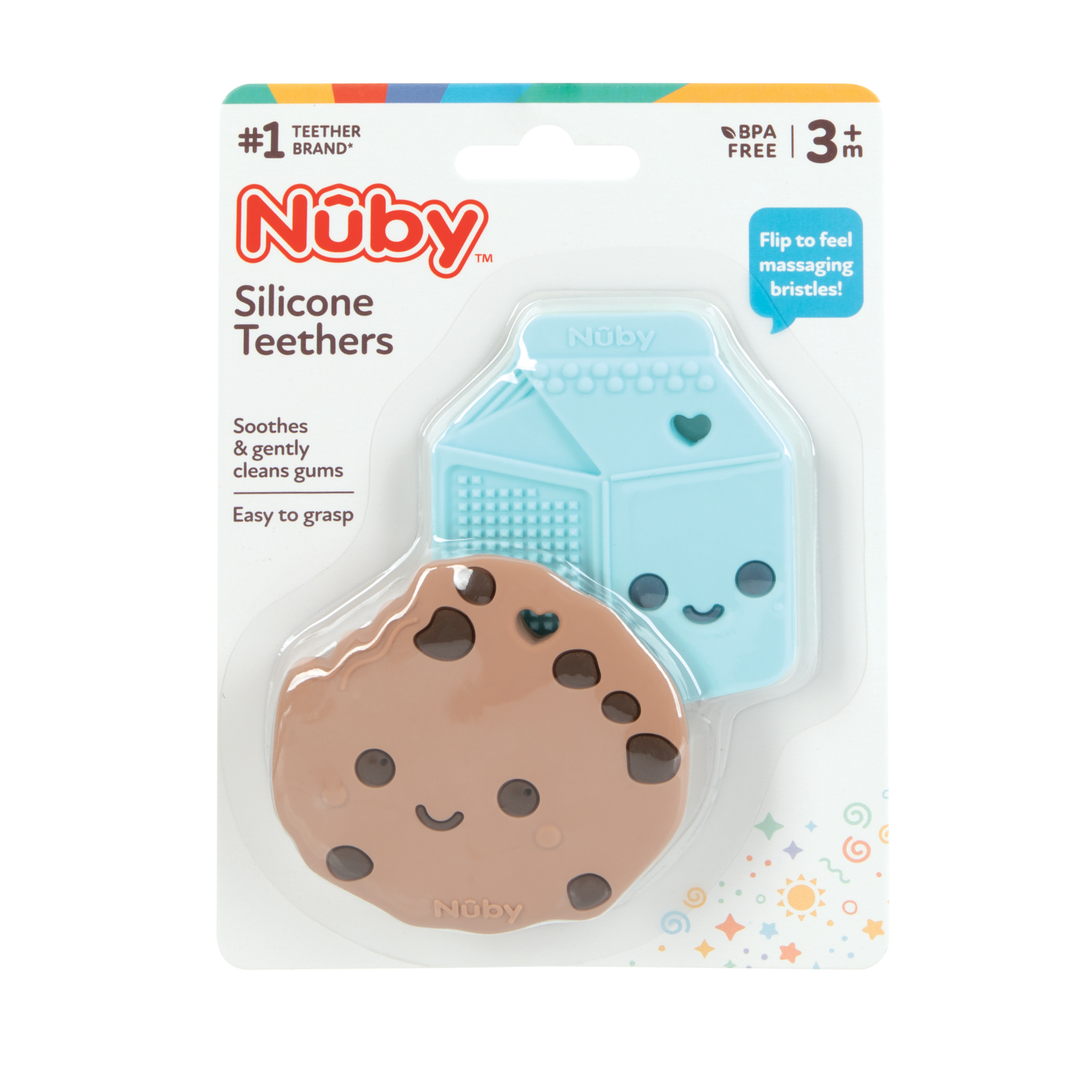 slide 1 of 2, Nuby Teether Cookie Milk, 2 ct