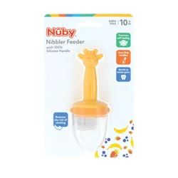 Nuby Nibbler Feeder Silicone Handle, Giraffe