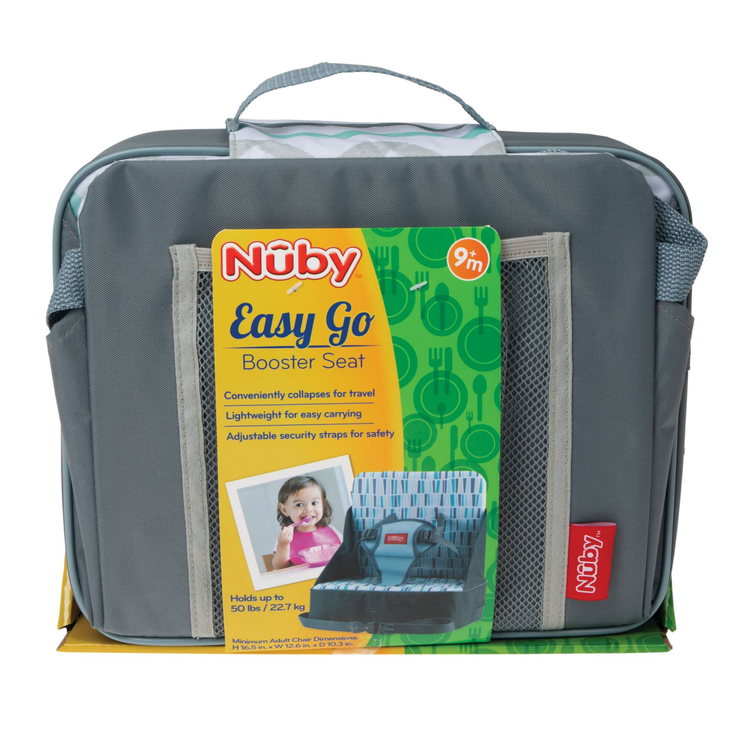 slide 1 of 5, Nuby Easy Go Booster Seat 9M, 1 ct