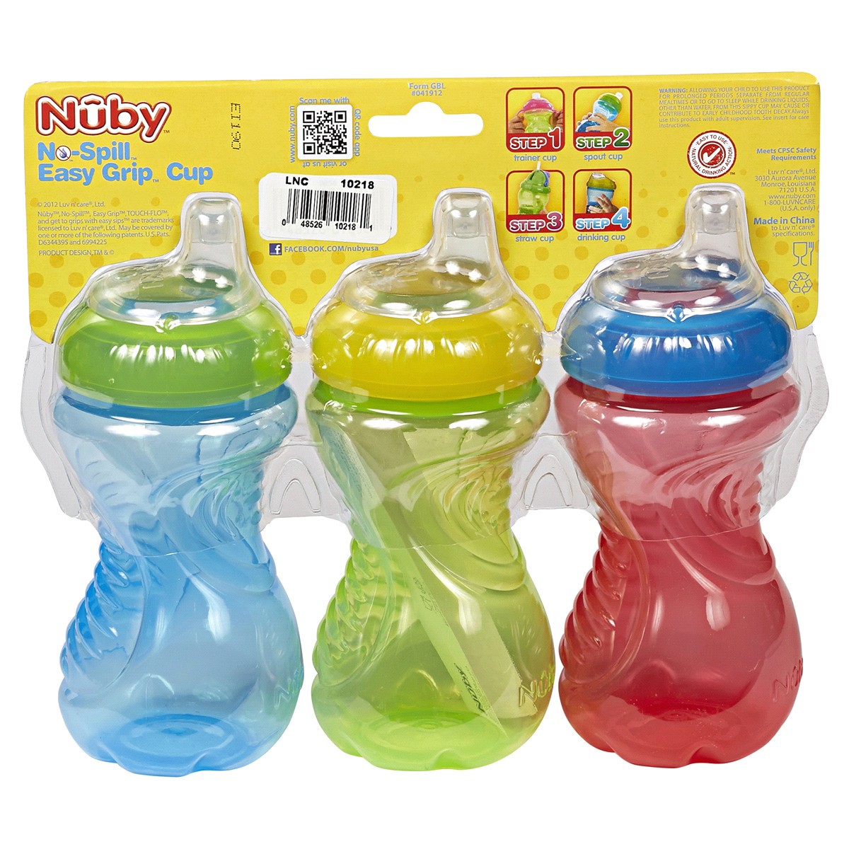 slide 2 of 2, Nuby No-Spill Easy Grip Cup, 10 oz