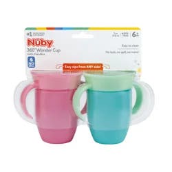 Nuby 2 Handle 360 Cup 7oz, 2pk