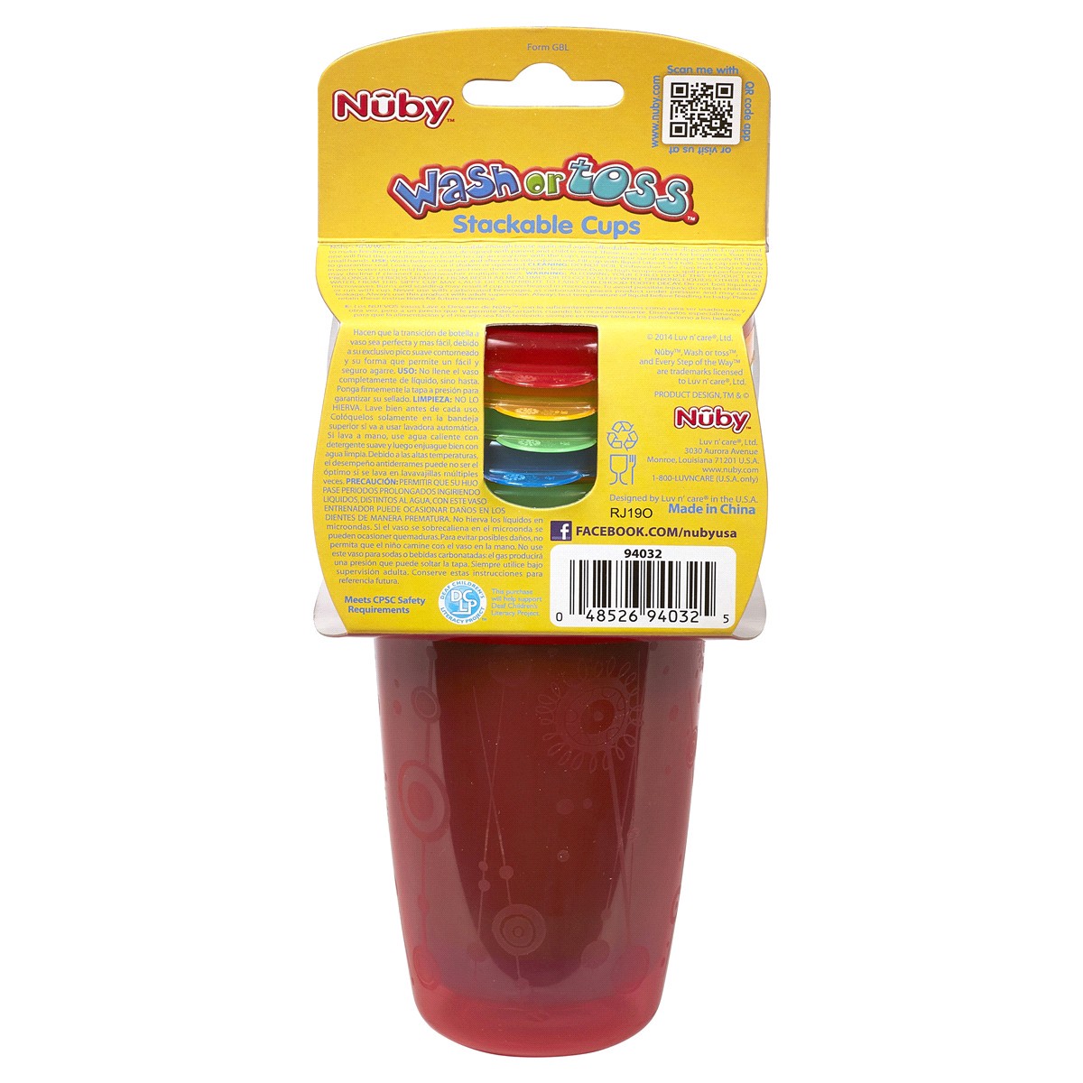 slide 2 of 2, Nuby Wash Or Toss Cups, 10 oz