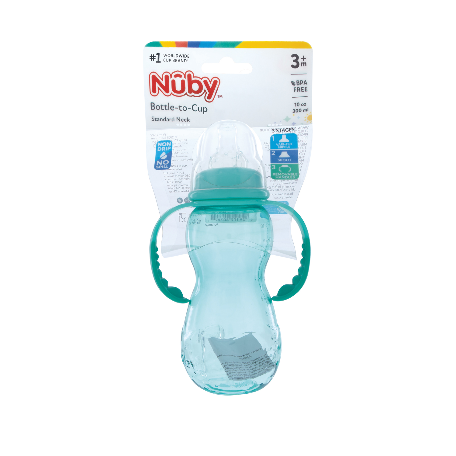 slide 1 of 2, Nuby 3 Stage Tritan Bottle To Cup, 10 oz