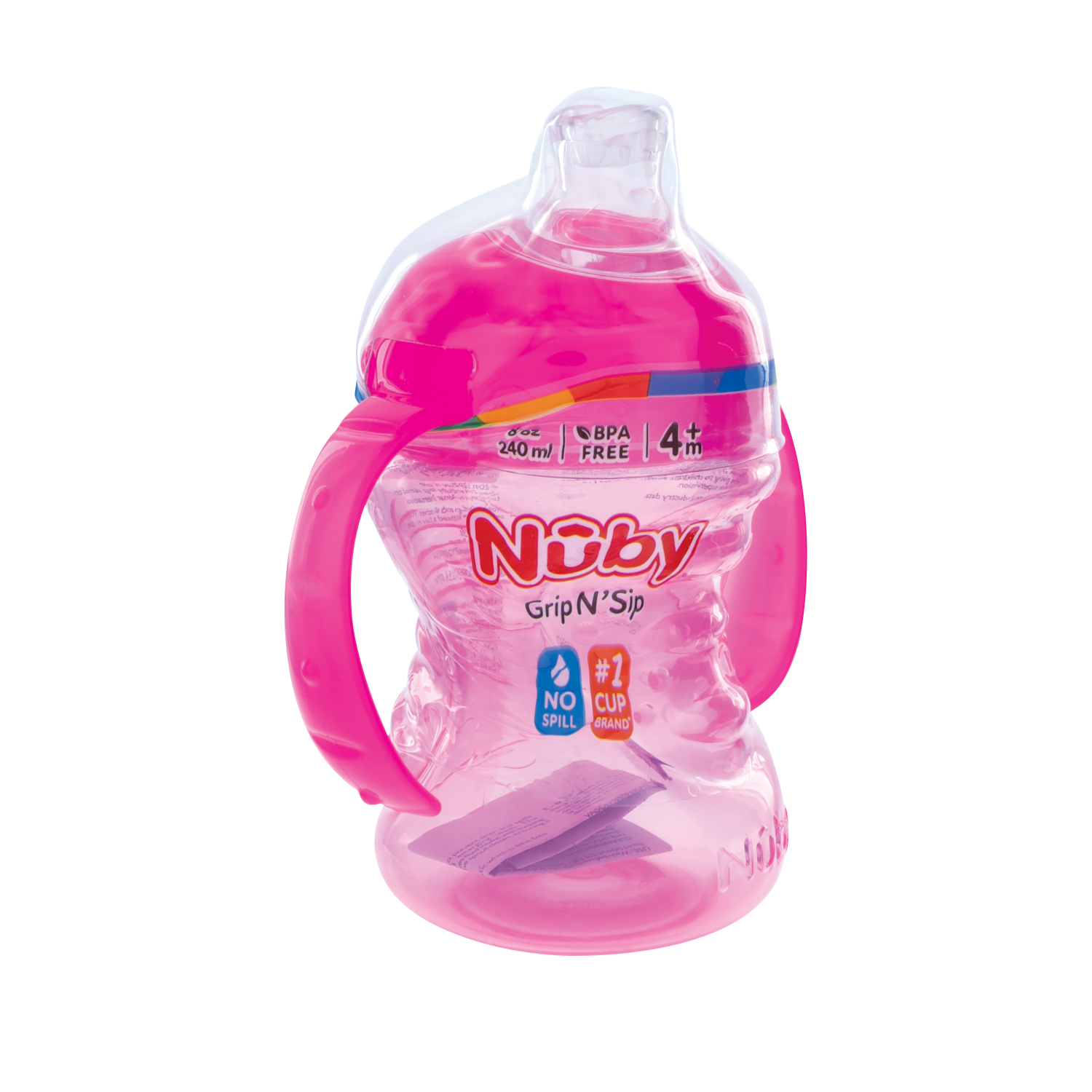 slide 1 of 2, Nuby 2 Handle Cup w/Soft Silicone Spout, 8 oz