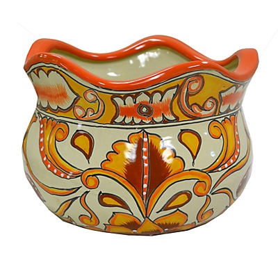 slide 1 of 1, Blue Orange Pottery Fall Talavera Planter, 1 ct