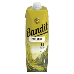 Bandit Pinot Grigio California White Wine, 1 L Tetra Pak Box Wine, 13% ABV