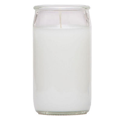 slide 1 of 1, Reed Candle 4 Inch Clear Glass White Candle, 3 ct