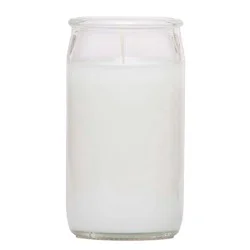 Reed Candle 4 Inch Clear Glass White Candle