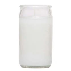 Reed Candle 4 Inch Clear Glass White Candle