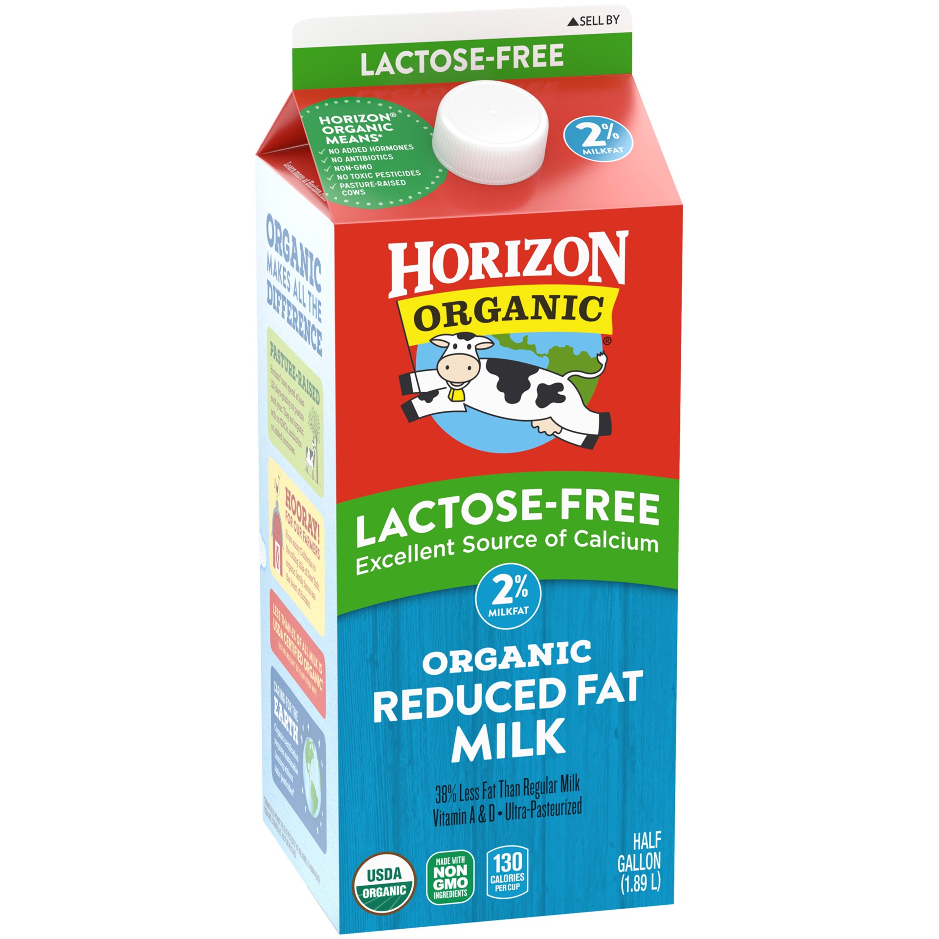 slide 5 of 5, Horizon Organic Lactose-Free 2% Reduced Fat Milk, Half Gallon, 