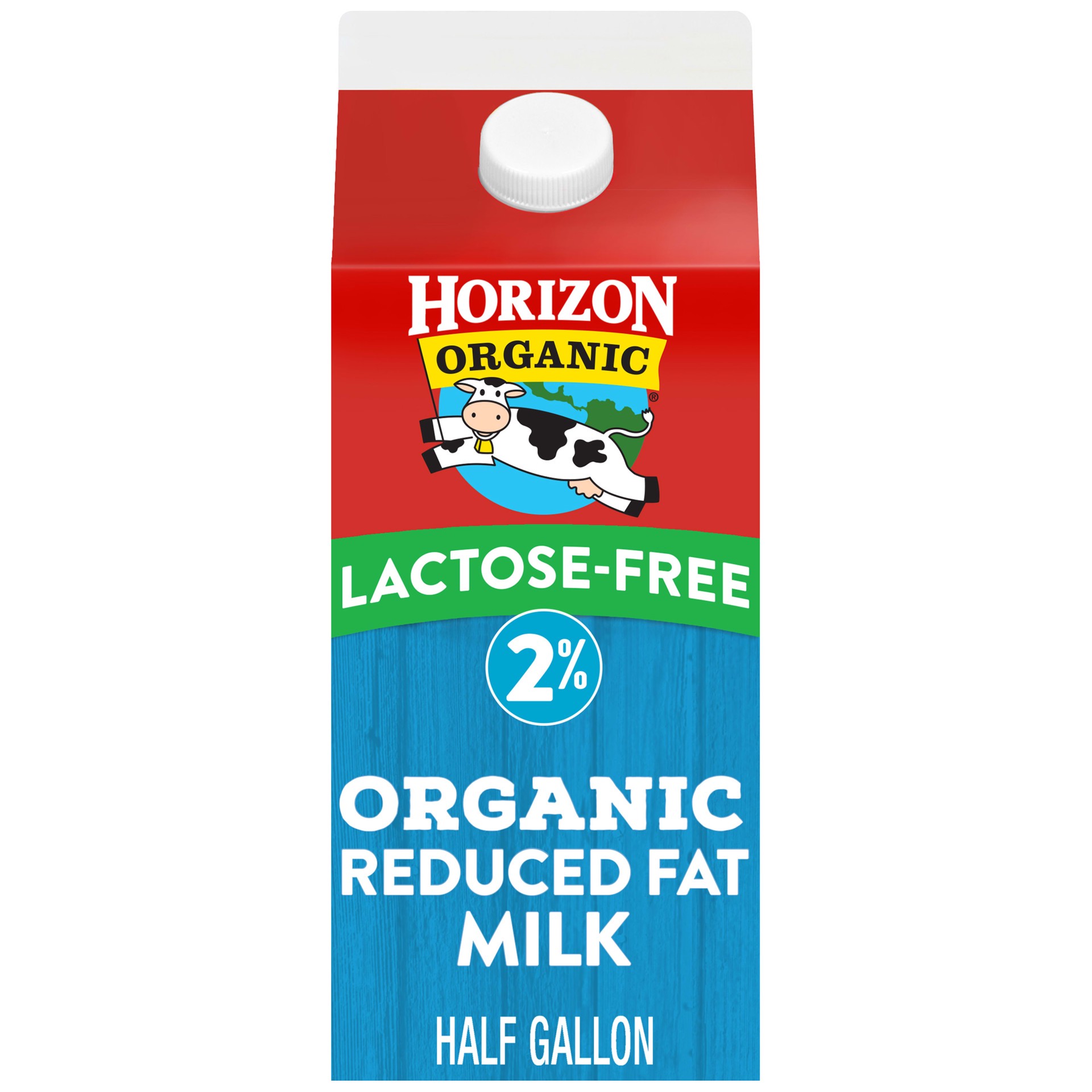 slide 1 of 5, Horizon Organic 2% Reduced Fat Lactose-Free Milk - 0.5gal, 64 fl oz