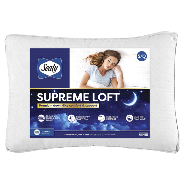slide 1 of 1, Sealy Supreme Loft Pillow, 1 ct