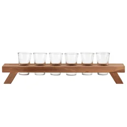 Mason Shot Glass Flight w/Tray 6pc