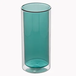 Double Wall Highball Glass, Teal, 16 Oz.