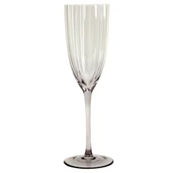 Scalloped Champagne Glass, Smoke, 11 Oz.
