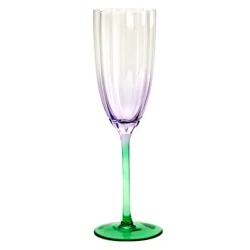 Scalloped Champagne Glass, Green, 11 Oz.