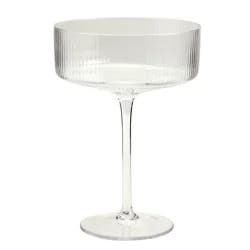 Ridge Coupe Glass, Clear, 13.5 Oz.