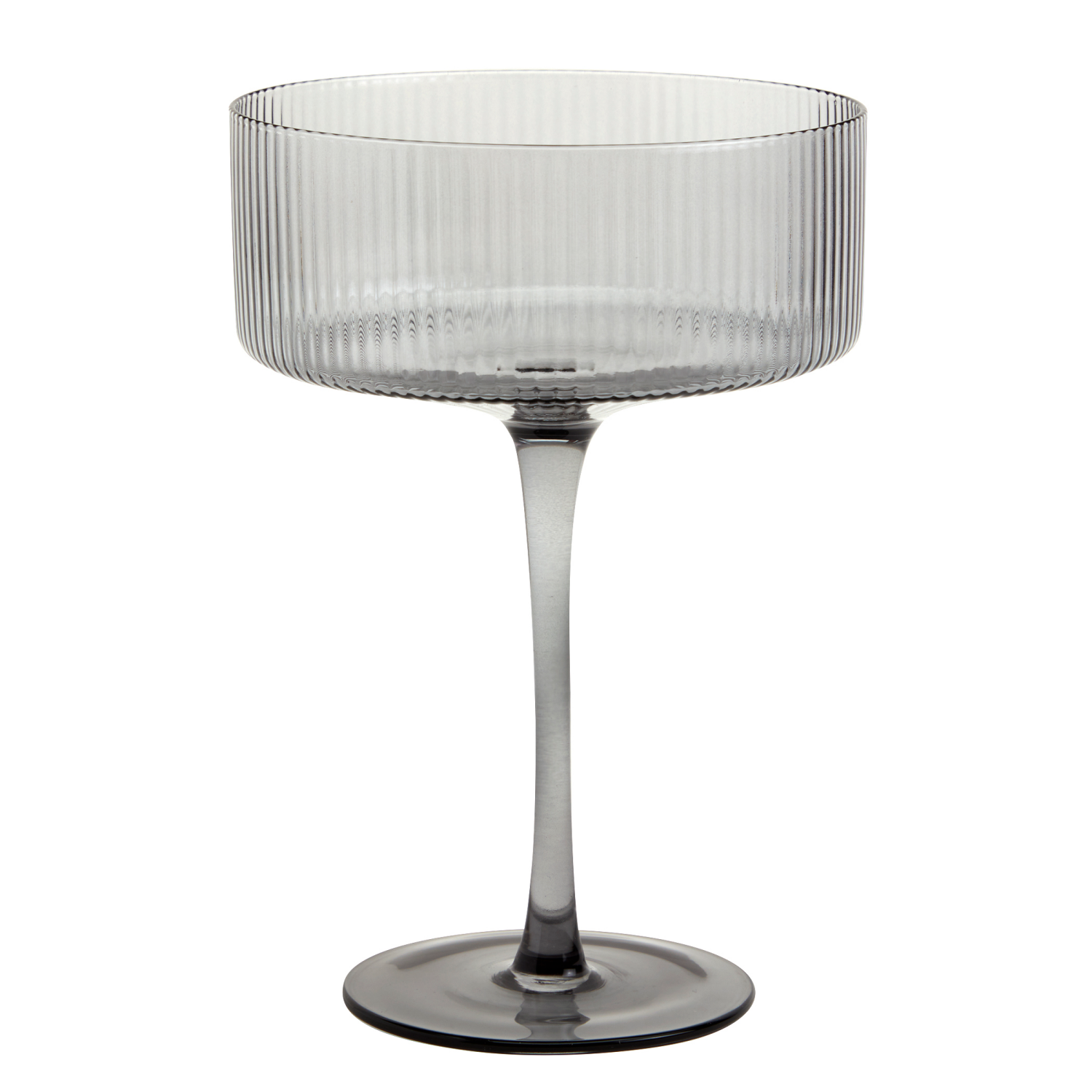 slide 1 of 1, Ridge Coupe Glass, Smoke, 13.5 Oz., 13.5 oz