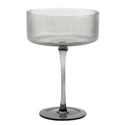 Ridge Coupe Glass, Smoke, 13.5 Oz.