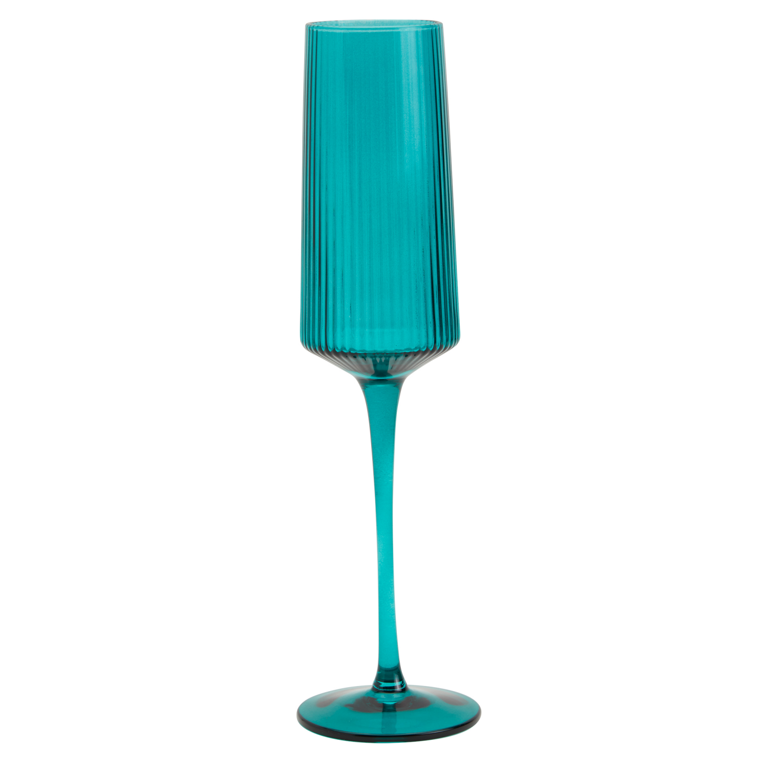 slide 1 of 1, Ridge Champagne Glass, Teal, 7.8 Oz., 7.8 oz