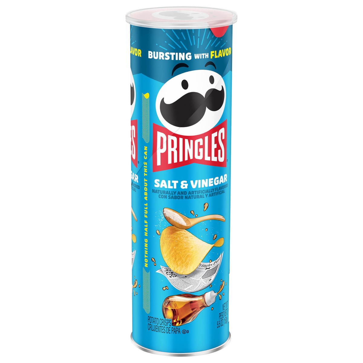 slide 2 of 8, Pringles Salt & Vinegar Potato Crisps 5.5 oz, 5.5 oz