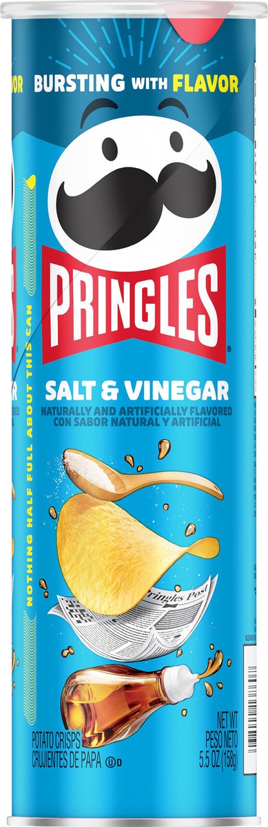 slide 6 of 8, Pringles Salt & Vinegar Potato Crisps 5.5 oz, 5.5 oz