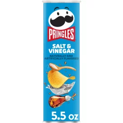 Pringles Potato Crisps Chips, Lunch Snacks, On The Go Snacks, Salt and Vinegar