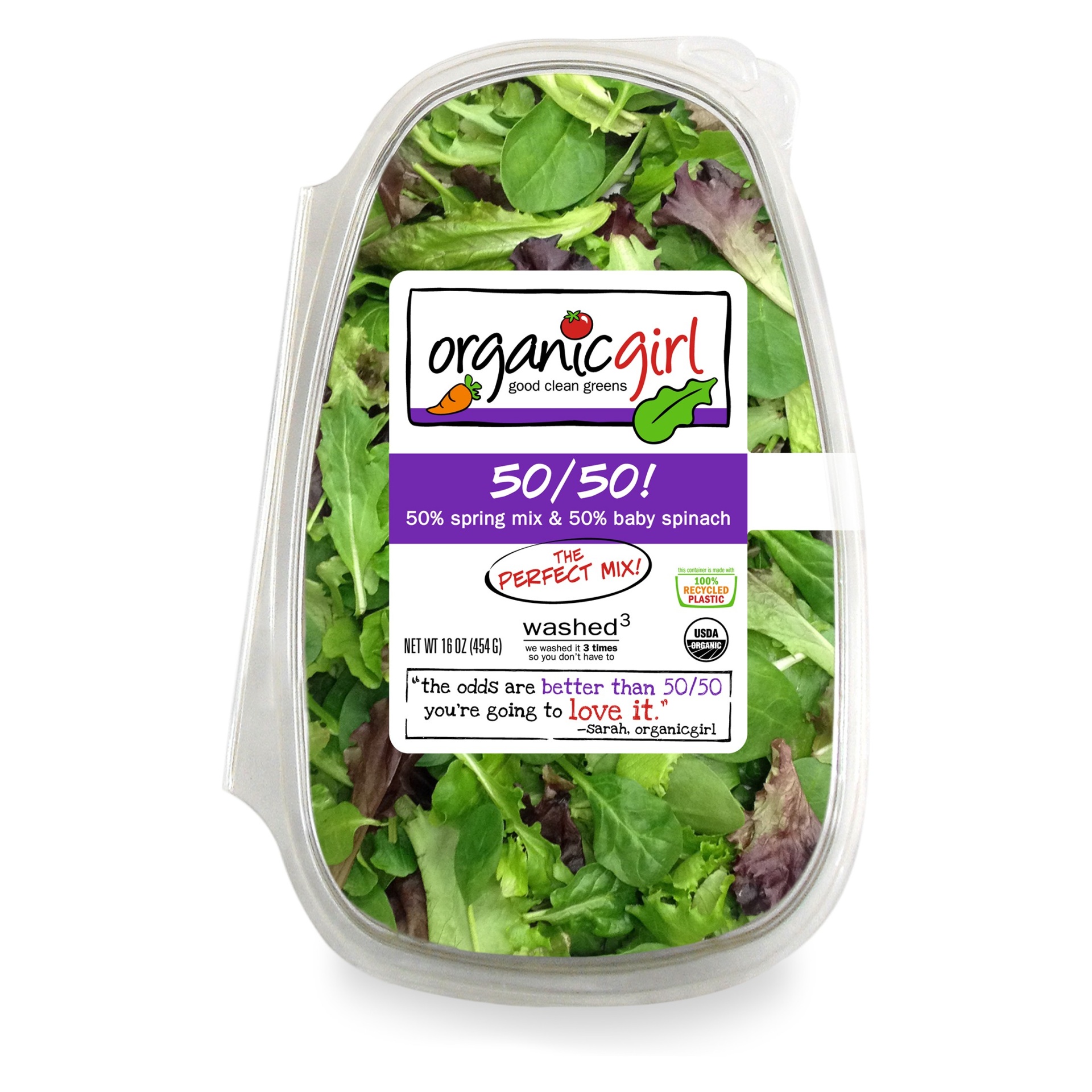 Organic Baby Spinach & Spring Mix Blend