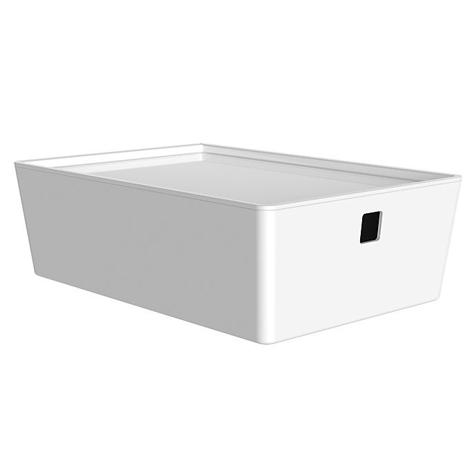 slide 1 of 5, Simply Essential Small Stackable Storage Box, 1 ct