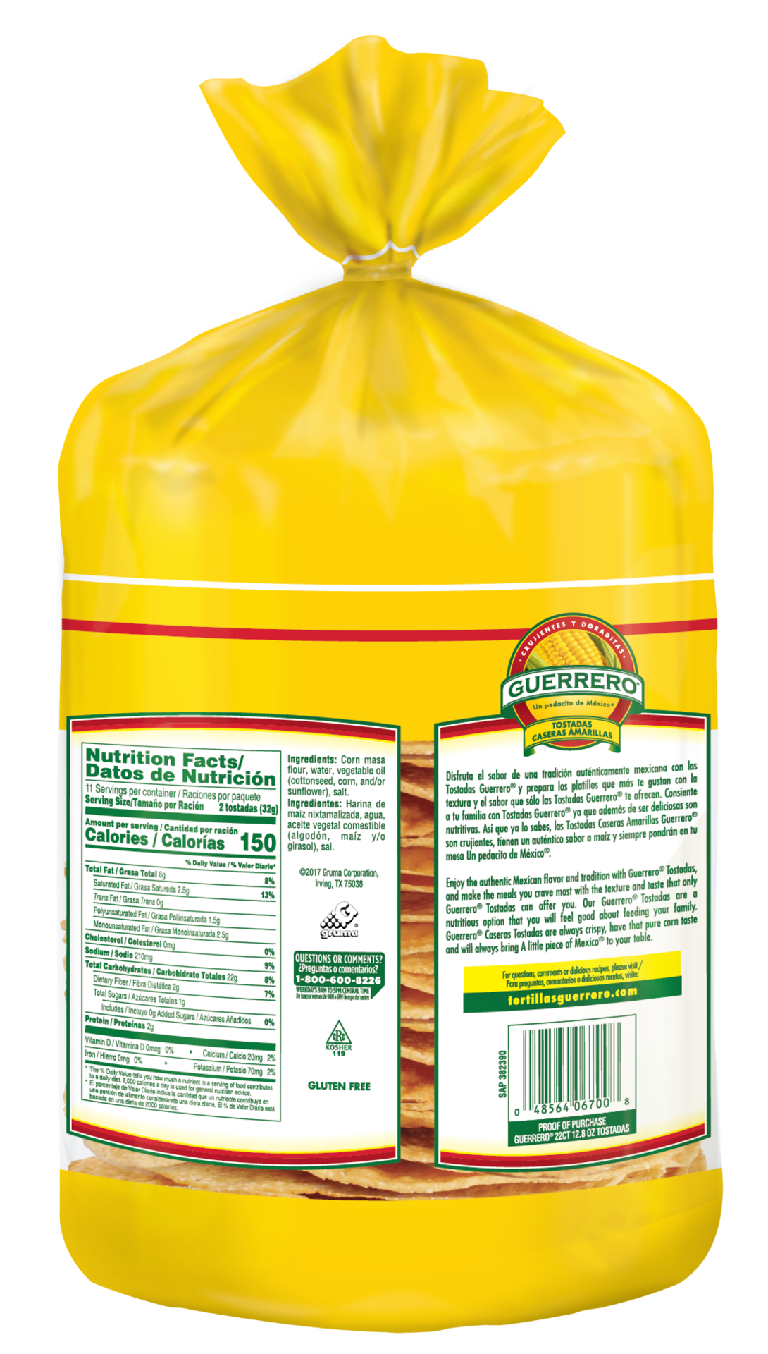 slide 2 of 2, Guerrero Tostadas Caseras Amarilas, 22 ct