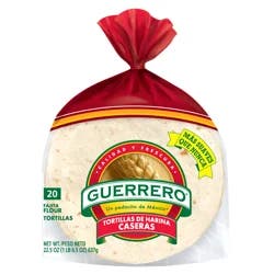 Guerrero Caseras Flour Tortillas, Fajita Size, 20 Count