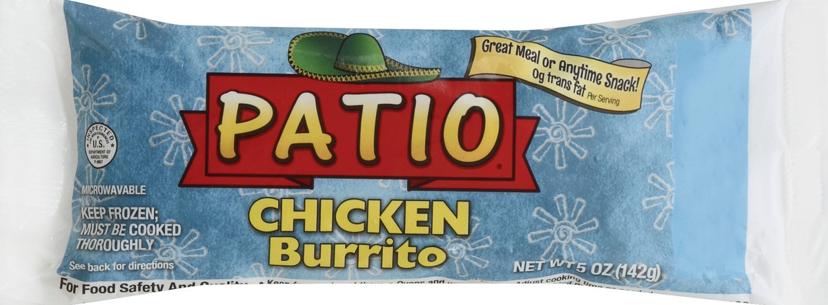 slide 4 of 5, Patio Chicken Burrito 5 oz, 5 oz