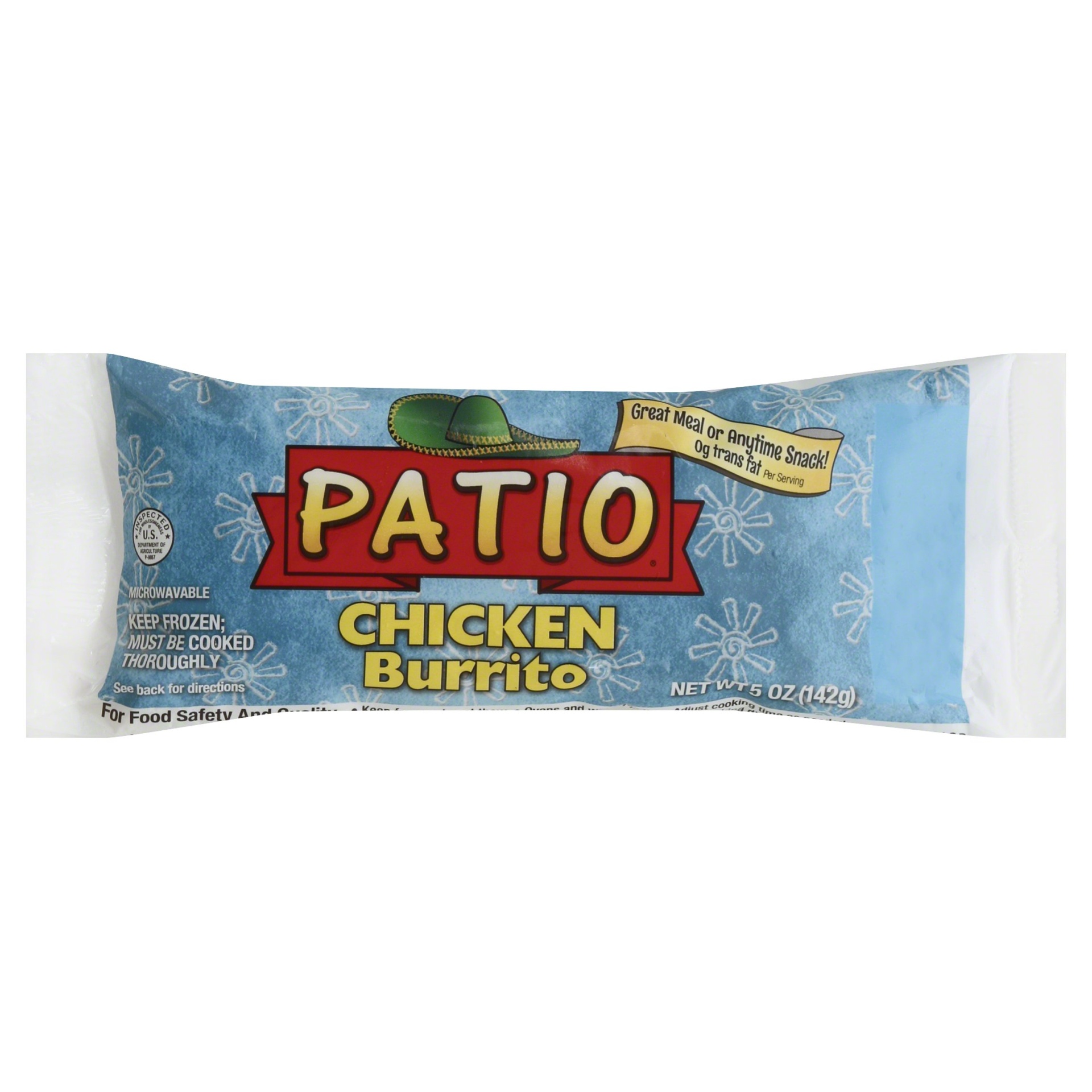 slide 1 of 6, Patio Chicken Burrito, 5 oz