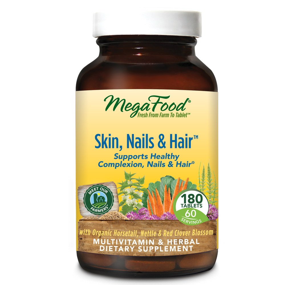 slide 1 of 1, MegaFood Skin Nails & Hair, 180 ct