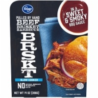 slide 1 of 1, Kroger Sweet & Smoky Pulled Barbecue Beef Brisket, 14 oz