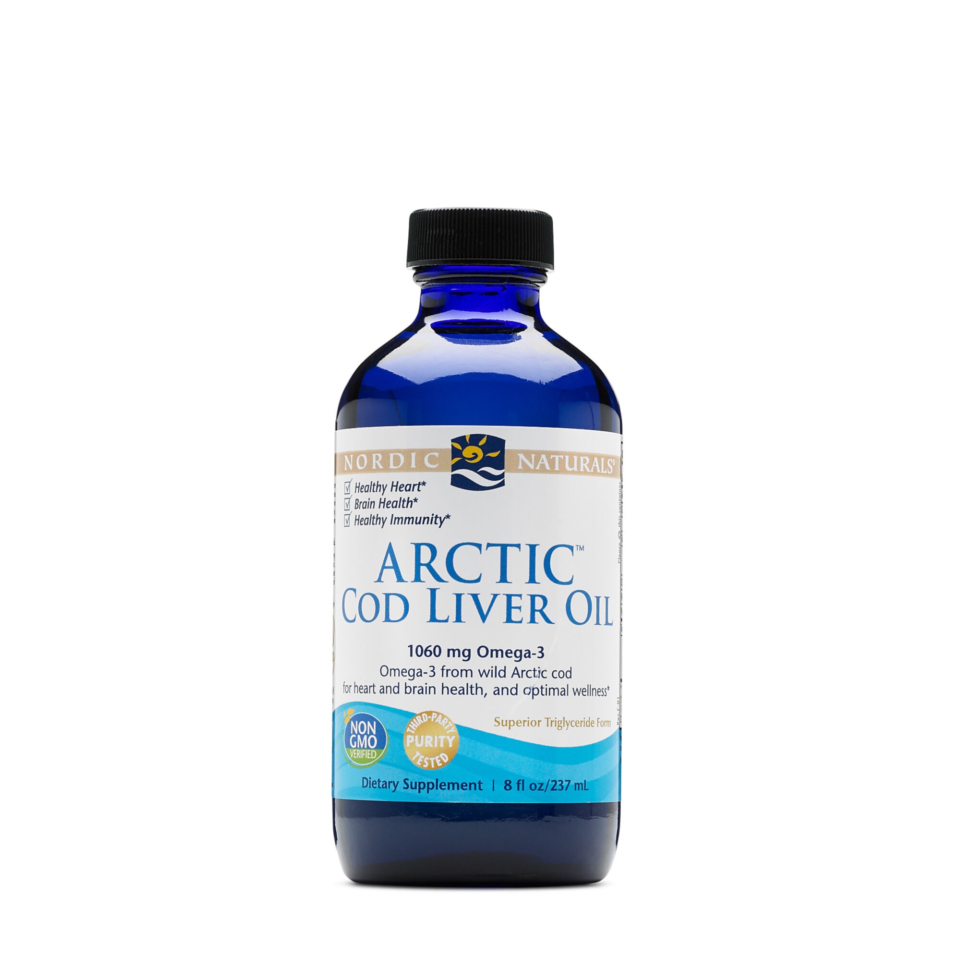 slide 1 of 1, Nordic Naturals Arctic Cod Liver Oil Plain, 1 ct