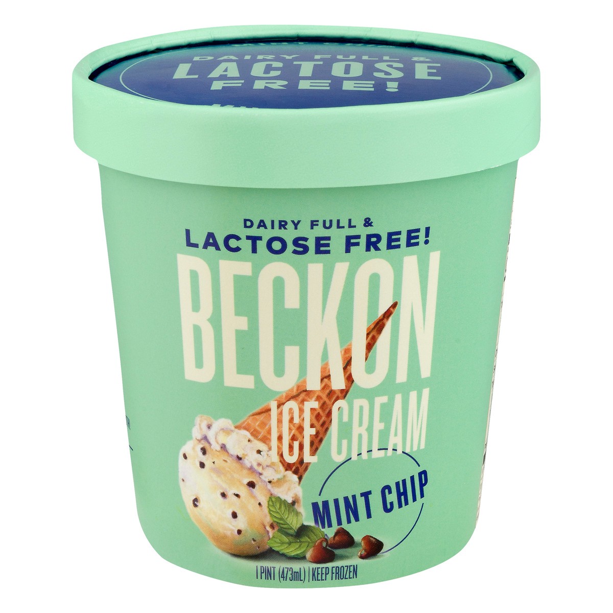 slide 3 of 12, Beckon Lactose Free Mint Chip Ice Cream 1 pt, 16 fl oz