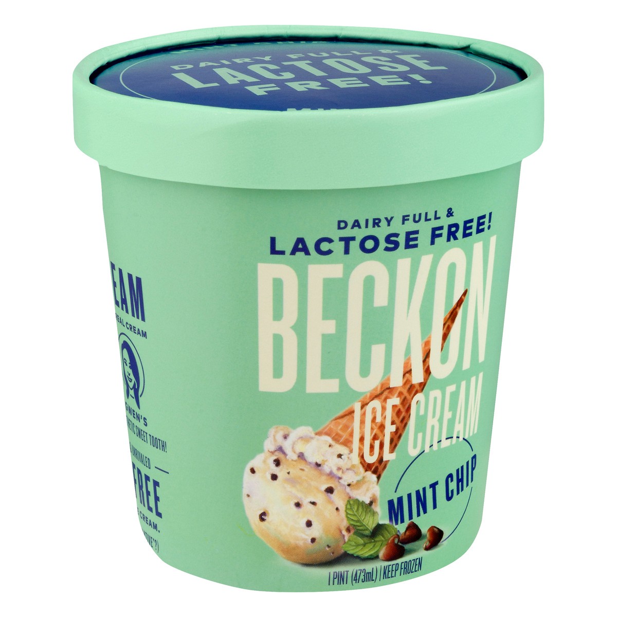 slide 10 of 12, Beckon Lactose Free Mint Chip Ice Cream 1 pt, 16 fl oz