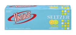 Vintage Seltzer Lemon Lime - 12 ct; 12 fl oz