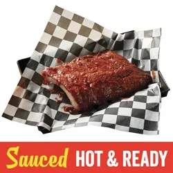 Smokehouse Half Rack Baby Back Ribs With BBQ Sauce (Hot)