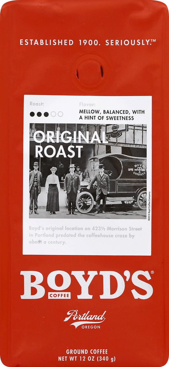 slide 5 of 6, Boyd's Coffee, Ground, Original Roast, 12 oz