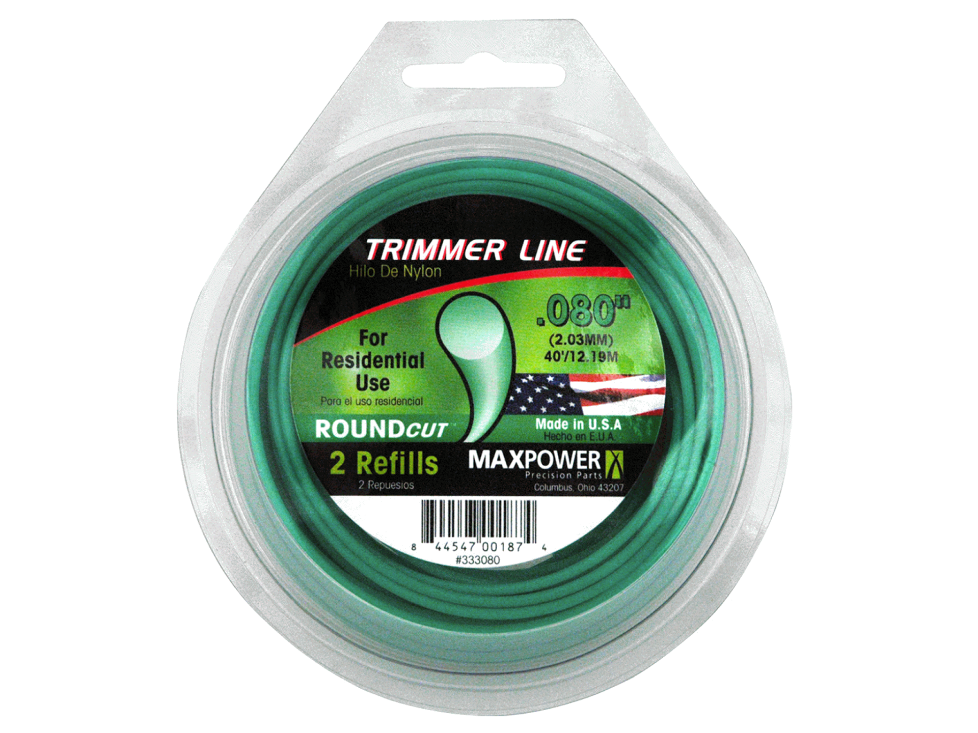 slide 1 of 1, MaxPower Round.080" Trimmer Line, 40 ft