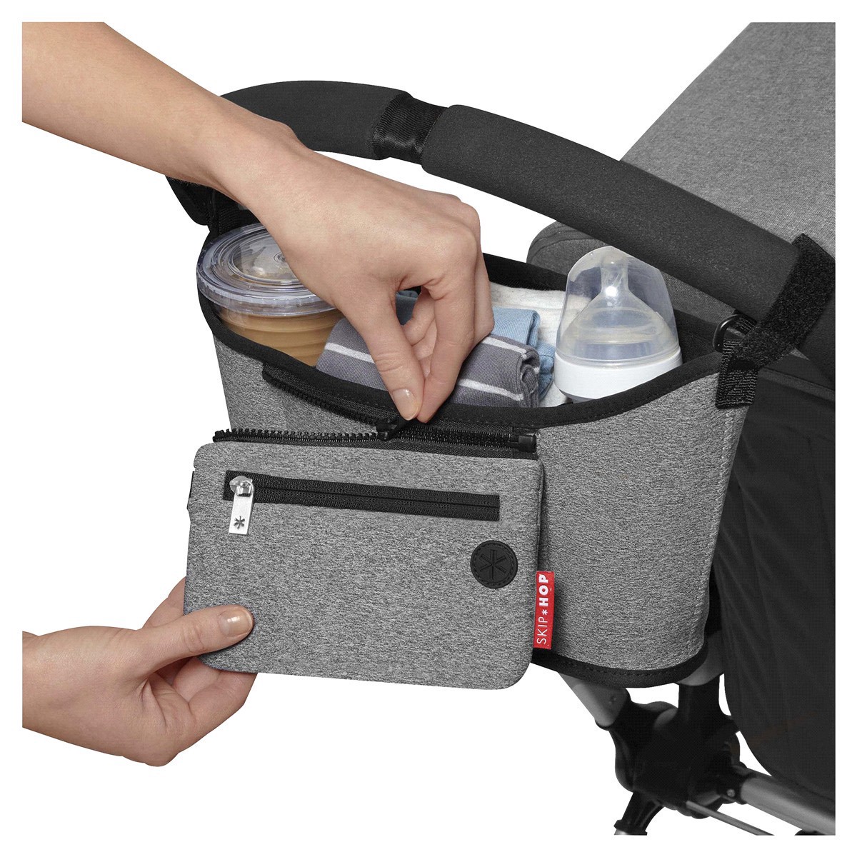 slide 5 of 13, Skip Hop GRAB & GO Stroller Organizer - Heather Gray, 1 ct