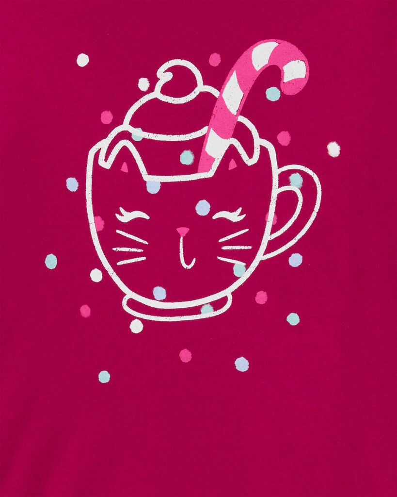 slide 2 of 2, Carter's Kid Long-Sleeve Graphic Tee Pink XS, 1 ct