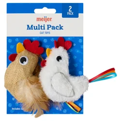 Meijer Chicken Cat Toy 2pk
