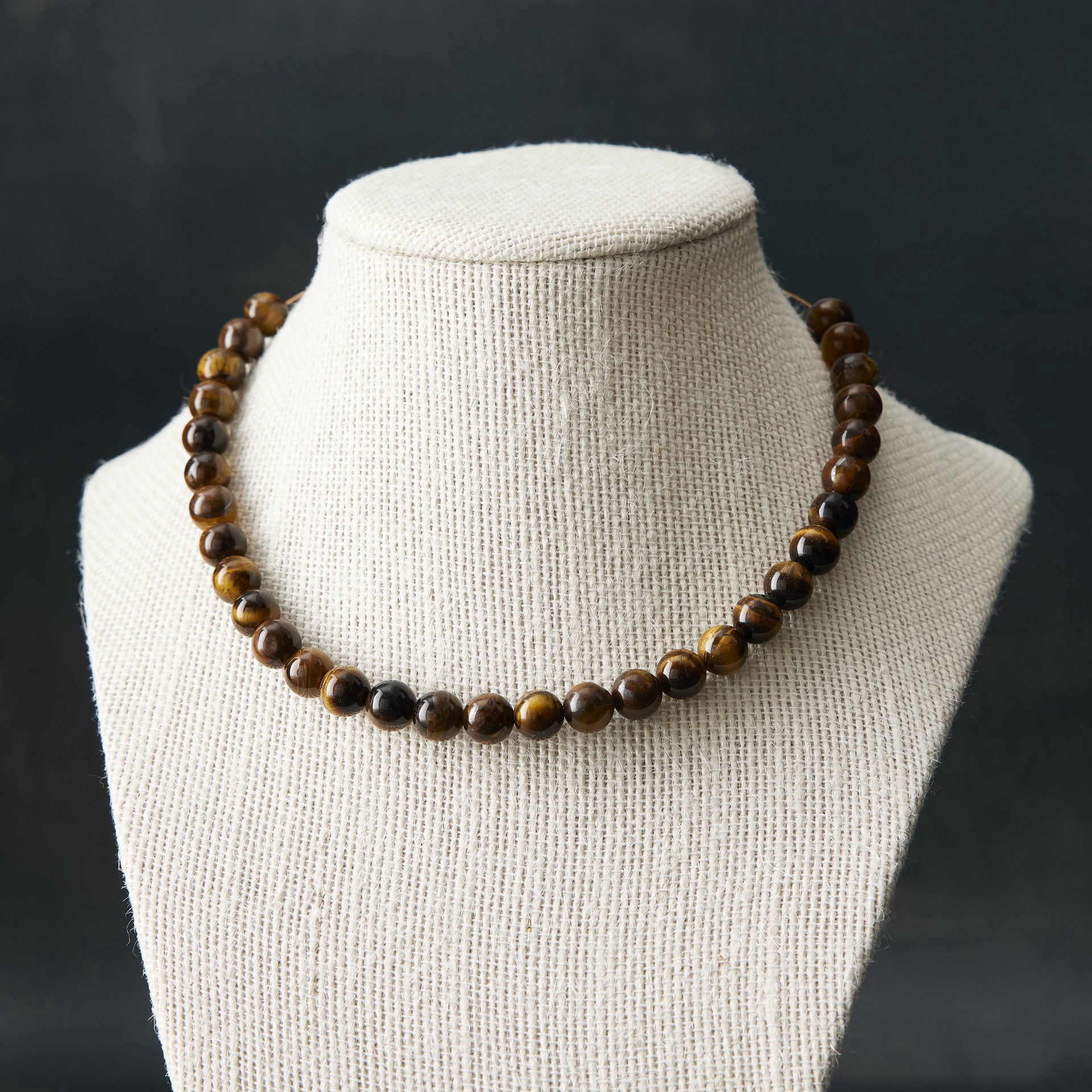 slide 3 of 3, Tiger Eye Round Beads, 8mm By Bead Landing, 8mm
